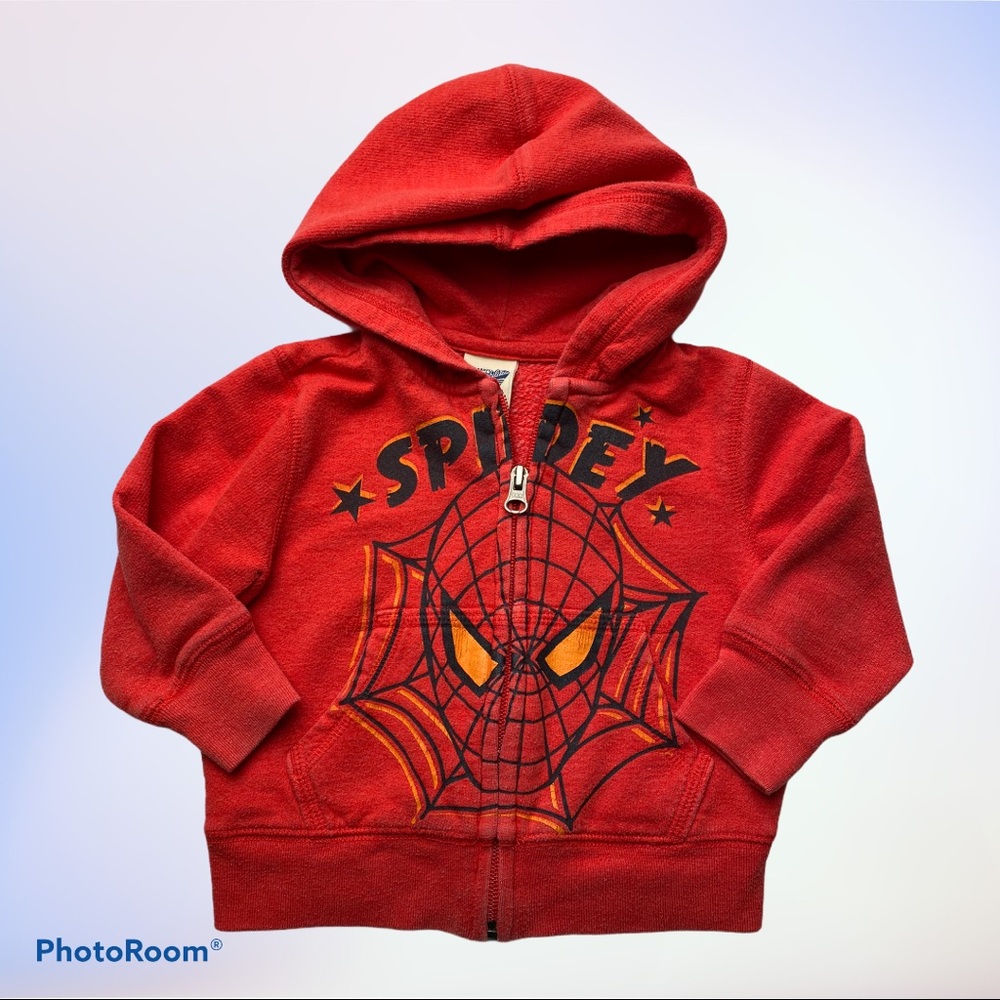Old Navy Spider-Man Boys Graphic Fleece Zip Hoodie